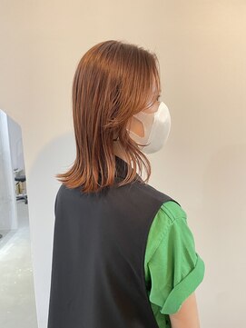 ノマド(nomad) オレンジカラー 艶カラー 顔まわり