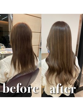 ラッド(Rad) 【長さ出し】シールエクステ60本＃アッシュナチュラルハイライト