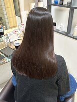 プリマ アンジュ 中目黒店(PRIMA ange) ３0代女性『髪質改善酸性ストレート』 グレージュカラー