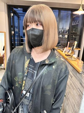 サンド 表参道(sand) 10代20代30代ブリーチダブルカラーミルクティーベージュ