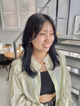ヘアー アイス 御器所本店(HAIR ICI) 20代30代パープルブラック韓国レイヤーこなれロング