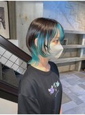 ショートウルフ×ミントブルー
