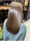髪質改善/縮毛矯正/トリートメント/カーキ/オリーブ/艶髪