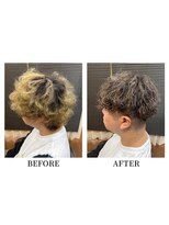 ヘアーメイク クーラ 行橋店(Hair make CURA)&nbsp;波巻きスパイラルパーマメンズマッシュツイストスパイラルパーマ