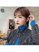Say.ree マッシュショート ぱっつん前髪 ミルクティーアッシュ