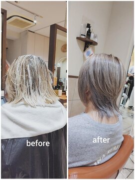 ネオリーブチノ 登戸店(Neolive cino) 【白髪ぼかし】シークレットハイライト