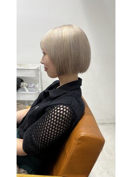 ネイロ 錦糸町(NeiRo) 魅力倍増カールセミディシアーカラーダークアッシュショートヘア