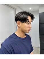 ヘアー アイス 御器所本店(HAIR ICI) センターパートニュアンスパーマワンカールパーマツーブロック