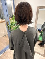 メルト 吉祥寺(melt)&nbsp;高塚/大人切りっぱなしボブパーマくせ毛風パーマグレージュ