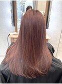 髪質改善 ロング 20代30代 パサつき コーラルピンク