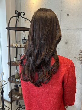 アチーブ ヘア デザイン(achieve hair design) 愛され透明感マロンベージュカラー×韓国ウェーブロングヘア