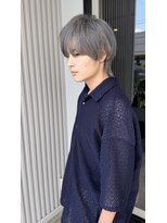 ナンバー(number+)&nbsp;20代30代30代メンズフェザーマッシュ束感アッシュシルバー