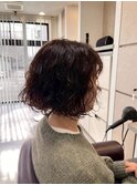 デジタルパーマくしゅふわパーマボブ