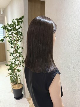 ニカ ボーテ(Nika beaute) 顔周りカット小顔似合わせカット オリーブブラウン