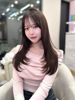 アディション 新宿(ADITION)&nbsp;髪質改善×韓国風ブラウンカラーレイヤーカット髪質改善/新宿k