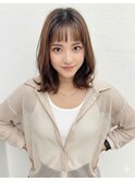 20代30代◎冬の暗めカラー×くびれレイヤーカットで小顔美人