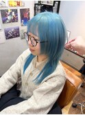 水色/エメラルドブルー/ウルフレイヤー/メガネに似合う