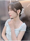 結べるレイヤーカット/グレージュブラウン/韓国巻き/顔周り