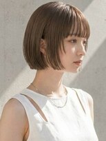 ヴェイン 渋谷(vain)&nbsp;ミニ ボブ シアーバング ストレート 美髪 ミルクティーベージュ