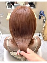 ナビ 船橋駅(nabi)&nbsp;20代におすすめ♪ブリーチなしでつくるオレンジピンクカラー