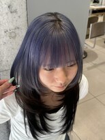 アース 高円寺店(HAIR & MAKE EARTH)&nbsp;ブルーラベンダー×ダークブラウン〔@x__xrn03 〕