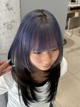 アース 高円寺店(HAIR & MAKE EARTH) ブルーラベンダー×ダークブラウン〔@x__xrn03 〕