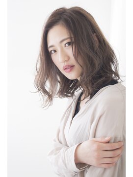 ハナブサ 田上店(HANABUSA) 大人可愛い☆小顔☆ゆるふわ切りっぱなしボブディ