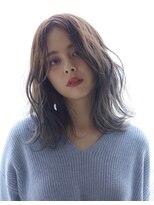 アトリエ フェム(atelier.fem)&nbsp;atelier.fem　透け感グレージュバイオレットミディ