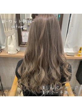 ワット 新宿店 【W-ワット-新宿店 担当Satomi】外国人風シルバーベージュ！