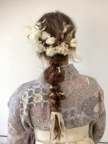 Emma ecole 卒業式ヘア 結婚式アレンジ 編みおろし by.木村