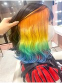 レインボーカラー/インナーカラー/ユニコーン/ラインカラー
