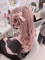 アチーブ 三宮(Achieve)&nbsp;お花羊耳ヘアセット【神戸三ノ宮ヘアセット専門店achieve】