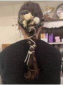 卒業式アレンジ/卒業式/ヘアセット/編みおろし