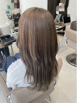 ビオラバイフーガ 綱島(Viola by FUGA) くすみブルー×セミロングレイヤー20代30代40代50代美髪