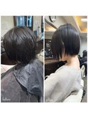 襟足スッキリ切りっぱなしボブ【別府】
