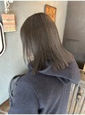 グレージュ 担当:ばば/くすみcolor/ミディアムボブ/透明感カラー