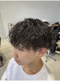 波巻きパーマ