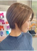 30代40代大人女性/前髪ありショートボブ/ショートヘア/髪質改善