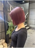 【廣田未来】ワインレッドタッセルボブ