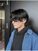 センターパートウルフ