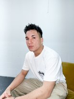 メリケンバーバーショップ フクオカ(MERICAN BARBERSHOP FUK)&nbsp;べリーショートダークアッシュニュアンスパーマ韓国マッシュ