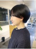 ハンサムショート/大人可愛い/20代/30代/40代/前髪長め暗髪
