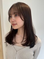 ノイカーム(noi Calm) 顔周りレイヤーカットくびれヘアミルクティーベージュカラー