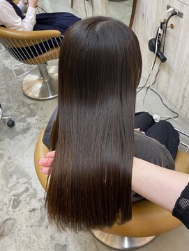 ロンドアジュール 横浜(Lond azur) ミニウルフ黒染め髪質改善縮毛矯正酸性ストレートレイヤー/横浜