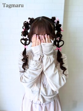 タグマル 推し活ヘア☆ツインのハートアレンジ
