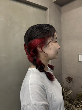 ファビ 渋谷(Fab) くびれヘア/暗めカラー/アプリコットオレンジ/縮毛矯正