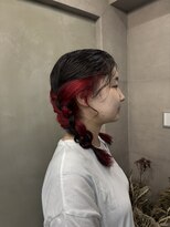 ファビ 渋谷(Fab) くびれヘア/暗めカラー/アプリコットオレンジ/縮毛矯正