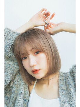 ロウ 銀座(RAW) ボブ　切りっぱなし　銀座　ストレート　髪質改善