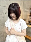 カシスレッド＋レイヤーボブ