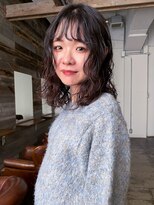 ヘアークラフト(Hair Craft) レイヤーカット×暗髪ウェーブパーマ/岡山/髪質改善パーマ